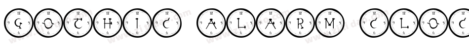 Gothic Alarm Clock字体转换